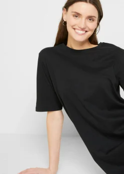 bonprix bonprix Vestido camisero holgado de algodón puro (2 unidades) Negro Discount