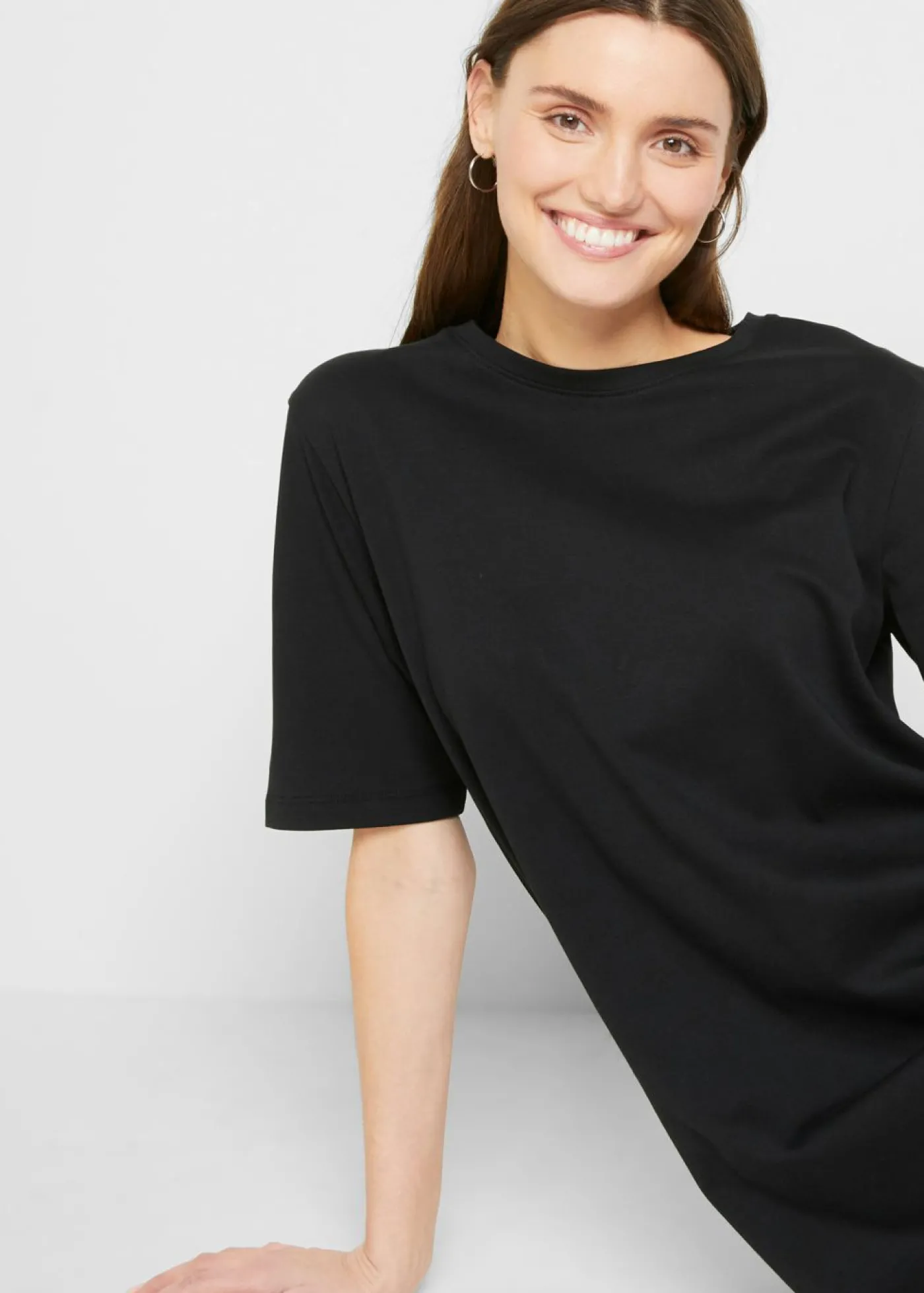 bonprix bonprix Vestido camisero holgado de algodón puro (2 unidades) Negro Discount