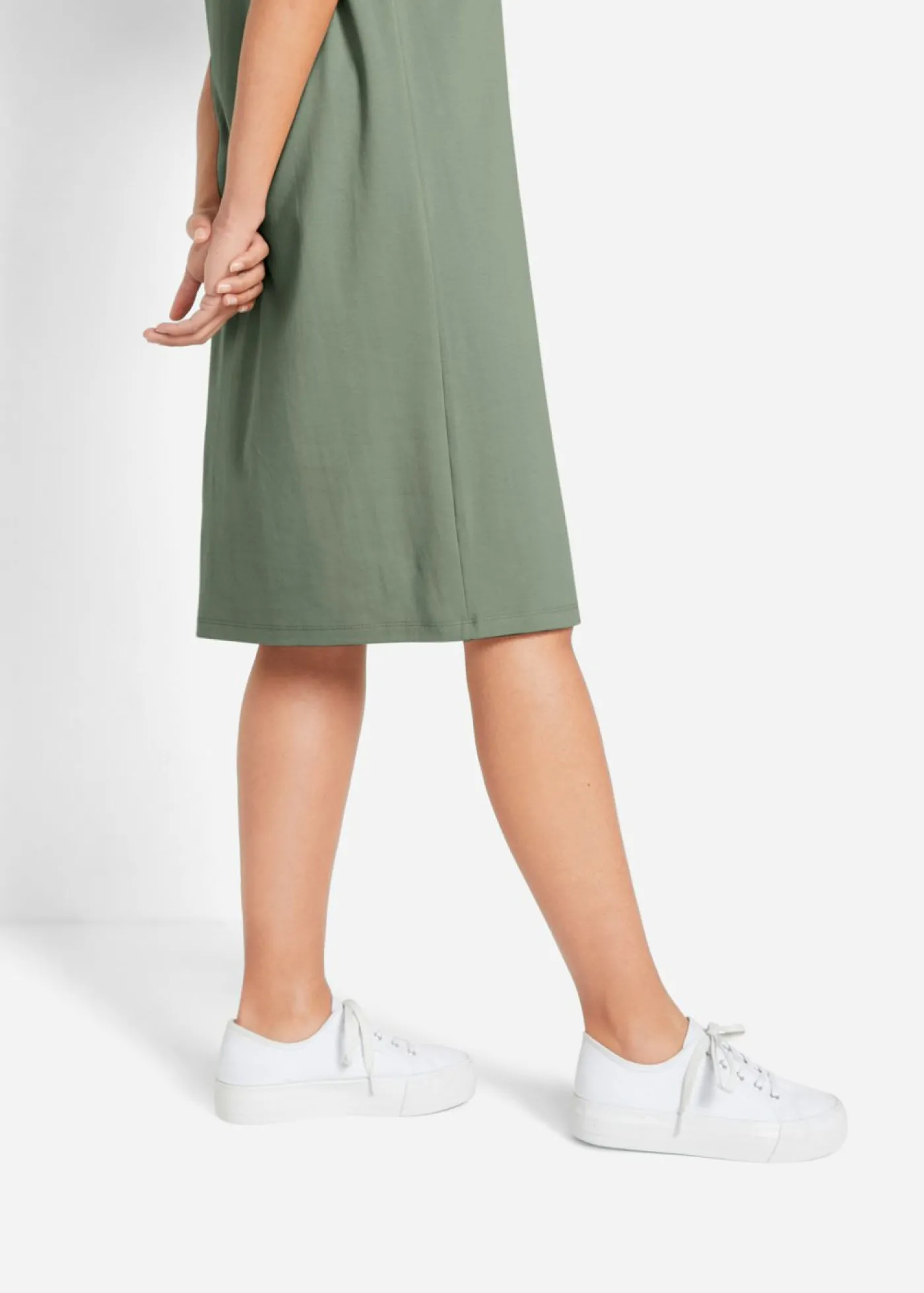 bonprix bonprix Vestido camisero holgado de algodón puro (2 unidades) Azul marino + verde hierba Discount
