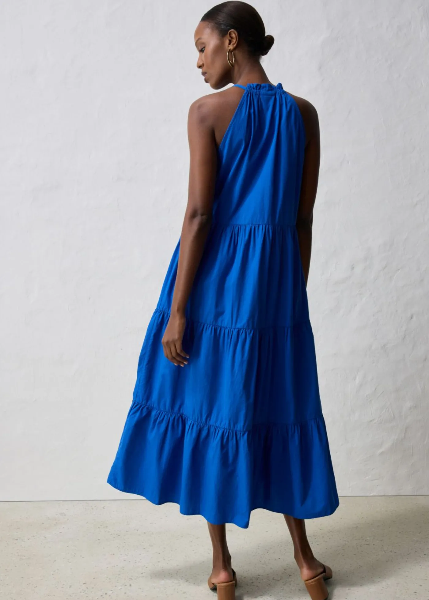 bonprix bonprix Vestido con contenido de seda Azul ártico New