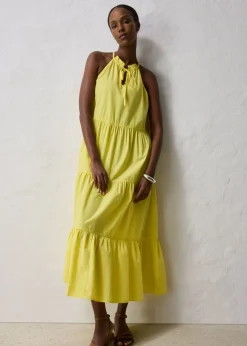 bonprix bonprix Vestido con contenido de seda Amarillo suave New
