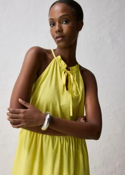 bonprix bonprix Vestido con contenido de seda Amarillo suave New
