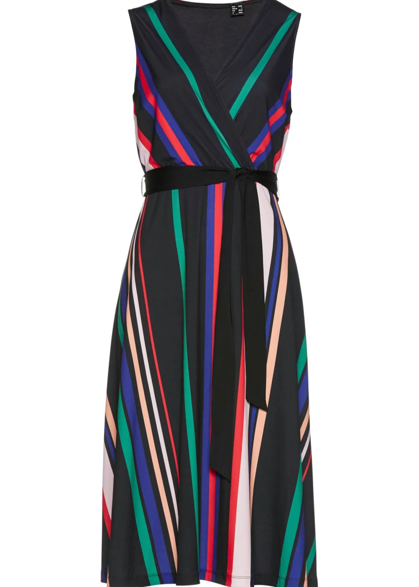 bonprix bonprix Vestido con cordón Negro-multicolor de rayas Best