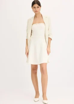 bonprix bonprix Vestido con detalle de cadena Blanco lana Discount