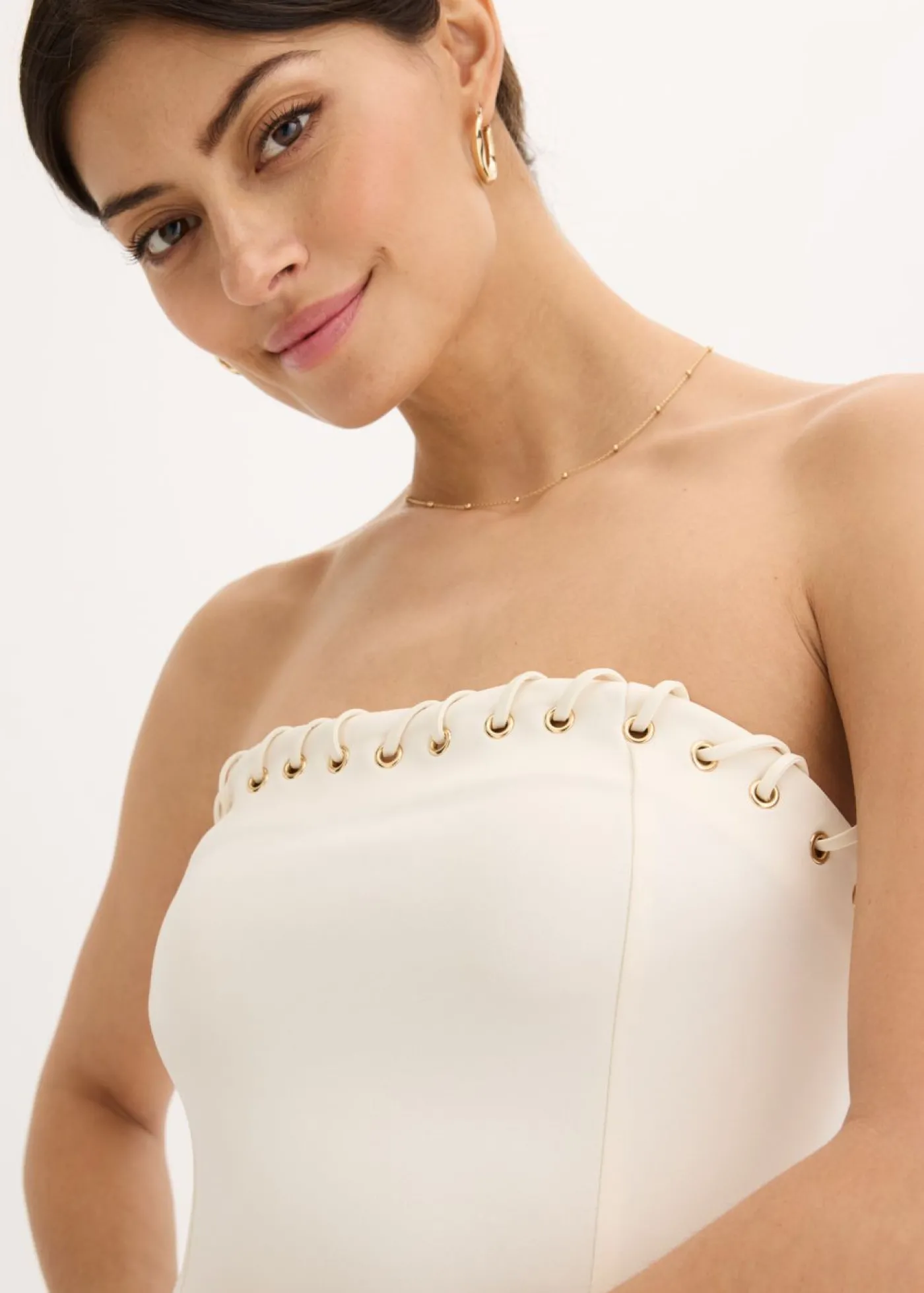 bonprix bonprix Vestido con detalle de cadena Blanco lana Discount