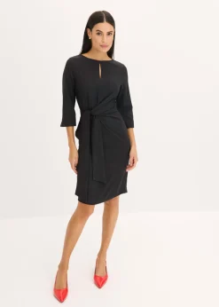 bonprix bonprix Vestido con detalle de cordón Negro