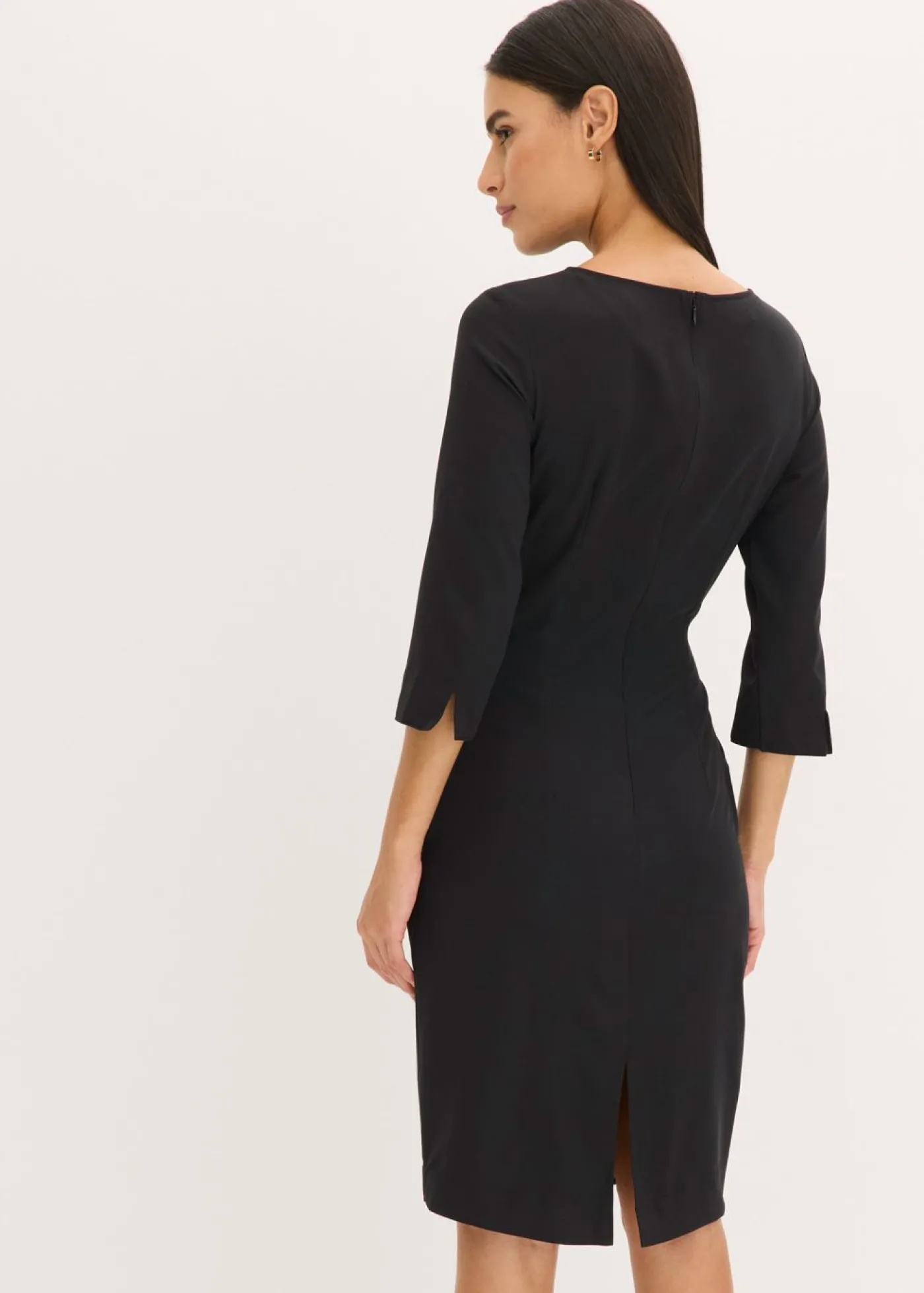 bonprix bonprix Vestido con detalle de cordón Negro