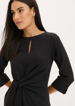 bonprix bonprix Vestido con detalle de cordón Negro
