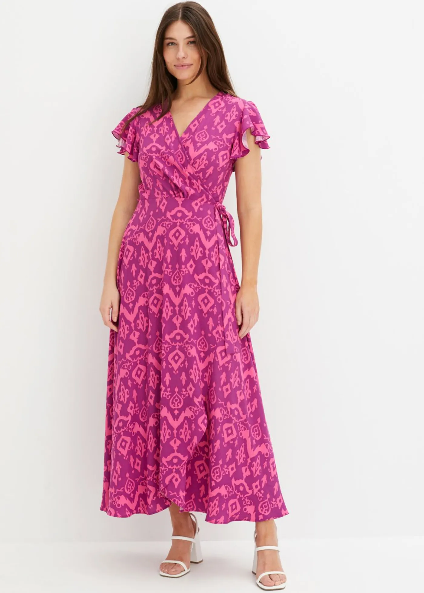 bonprix bonprix Vestido con diseño cruzado Morado Best