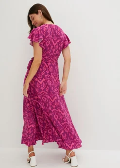 bonprix bonprix Vestido con diseño cruzado Morado Best