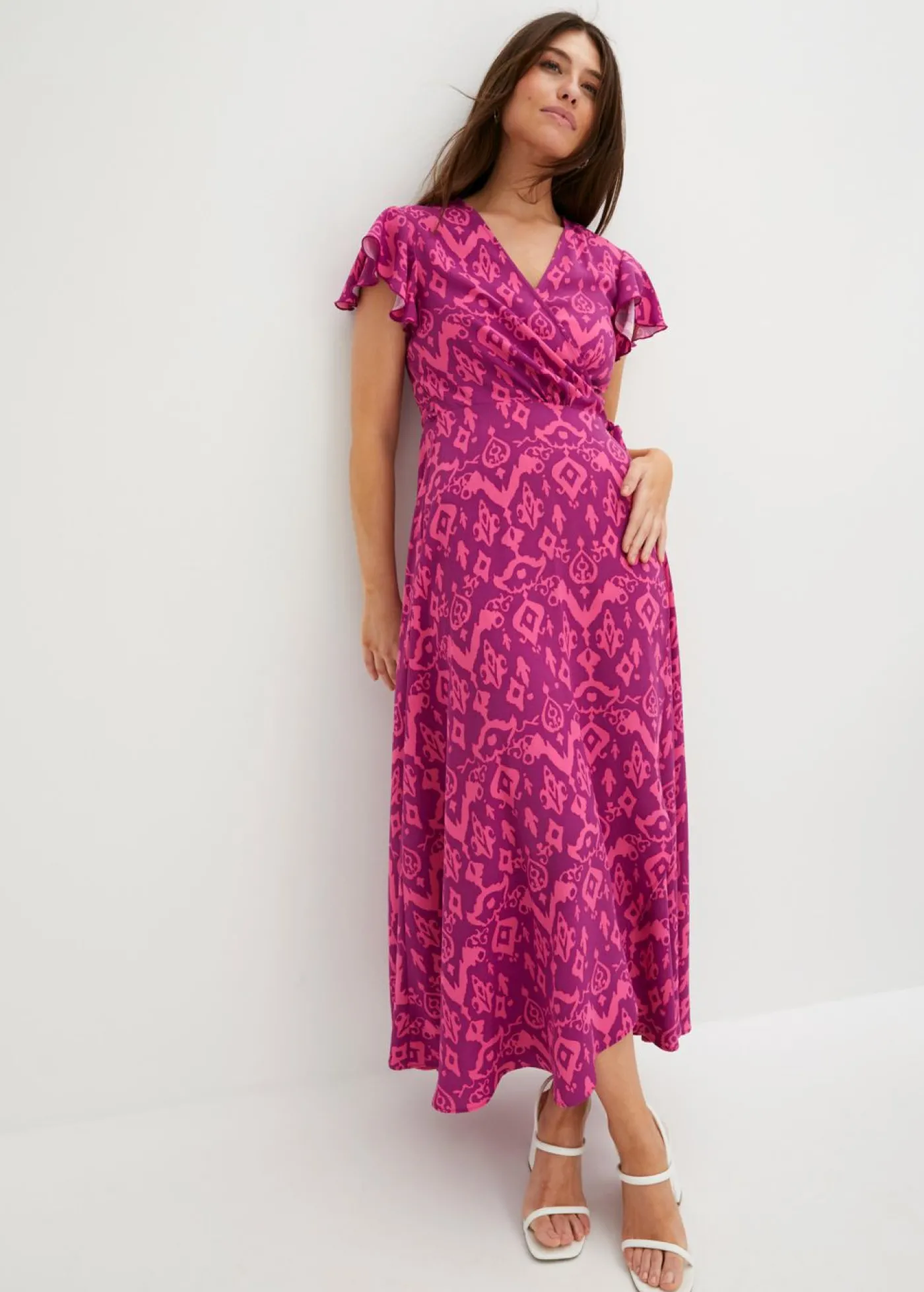 bonprix bonprix Vestido con diseño cruzado Morado Best