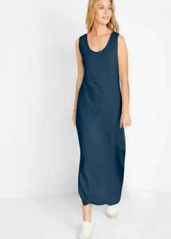 bonprix bonprix Vestido con diseño jaspeado azul marino moteado New
