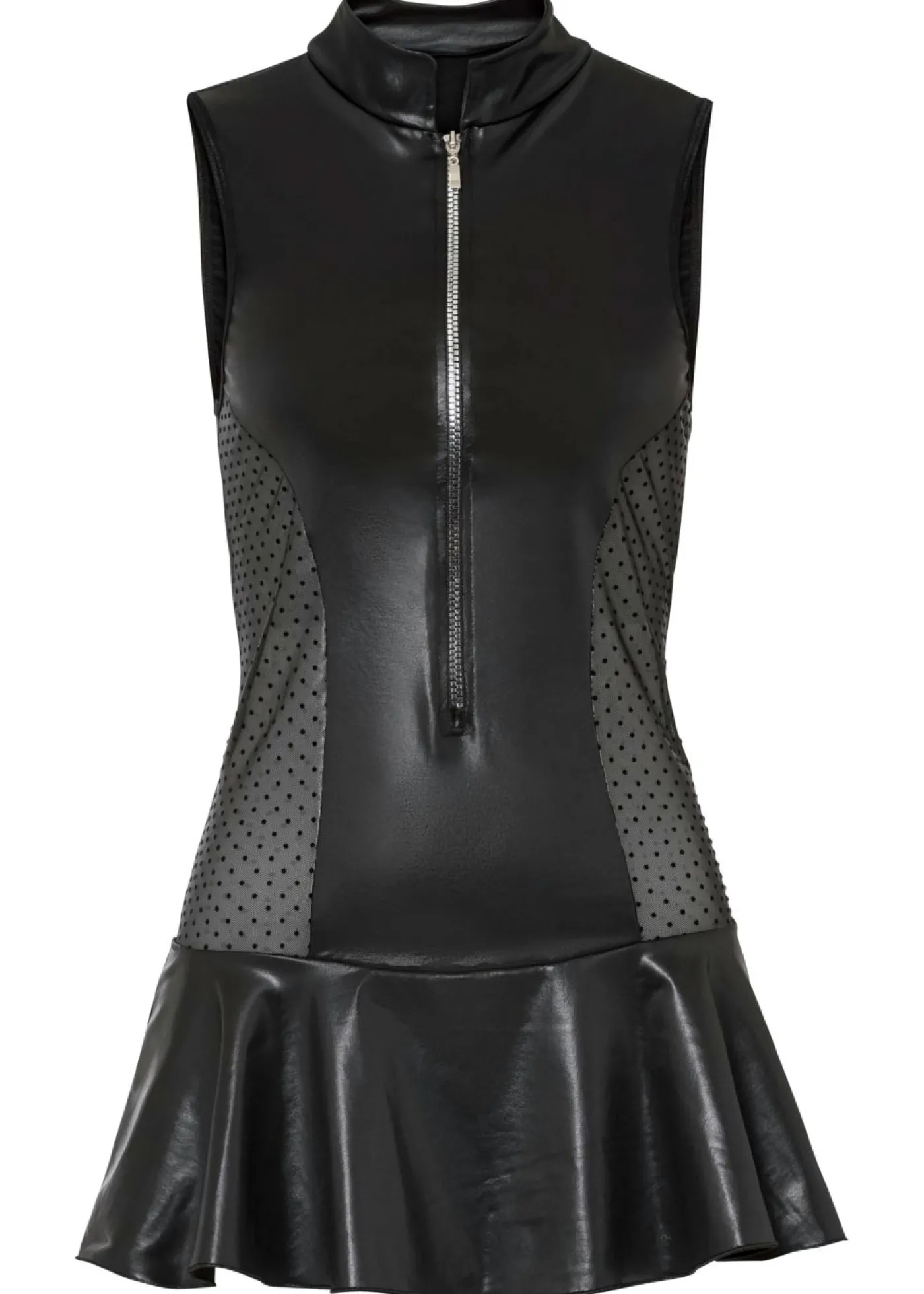 bonprix VENUS Vestido con efecto mojado Negro Clearance