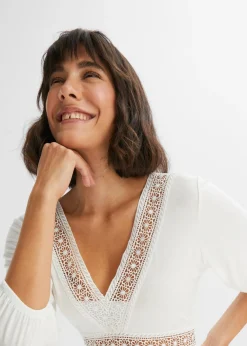 bonprix bonprix Vestido con encaje Blanco