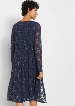 bonprix bonprix Vestido con encaje (2 piezas) Azul marino Sale