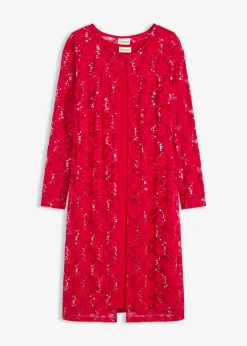 bonprix bonprix Vestido con encaje (2 piezas) Rojo oscuro Clearance
