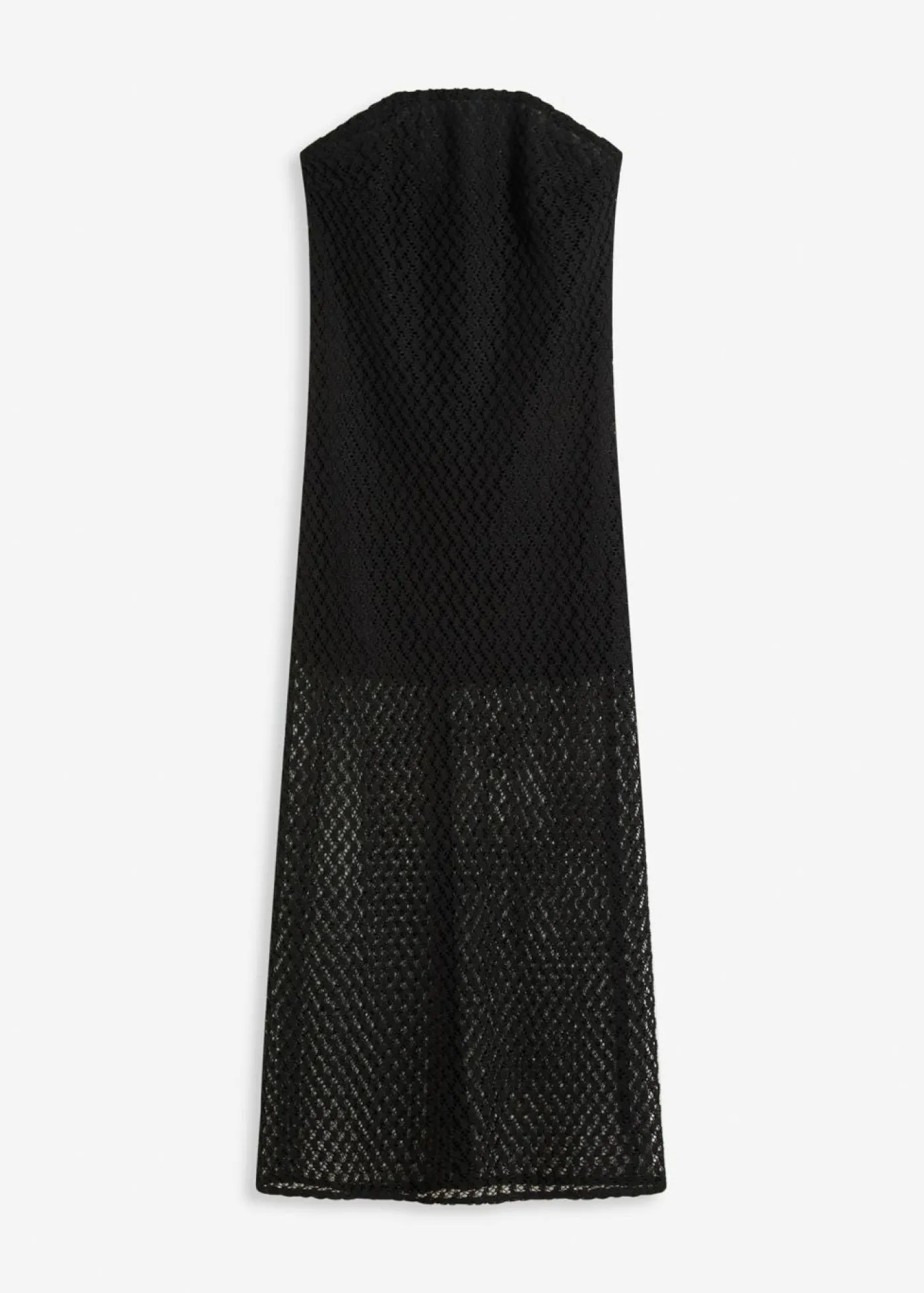 bonprix bonprix Vestido con hombros al descubierto y encaje Negro Outlet