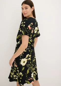 bonprix bonprix Vestido con mangas abullonadas Negro New