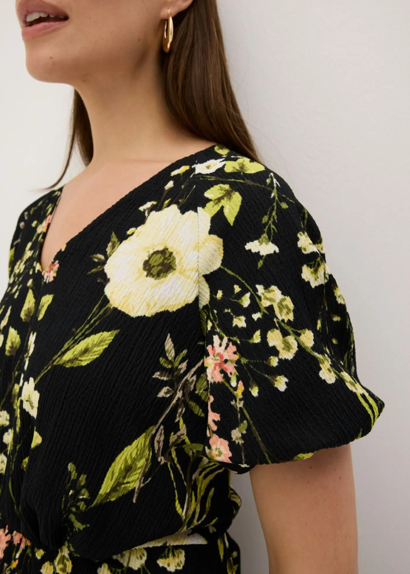 bonprix bonprix Vestido con mangas abullonadas Negro New