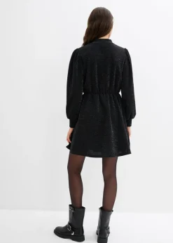bonprix bonprix Vestido con purpurina de tejido interlock resistente Negro Best