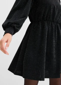 bonprix bonprix Vestido con purpurina de tejido interlock resistente Negro Best