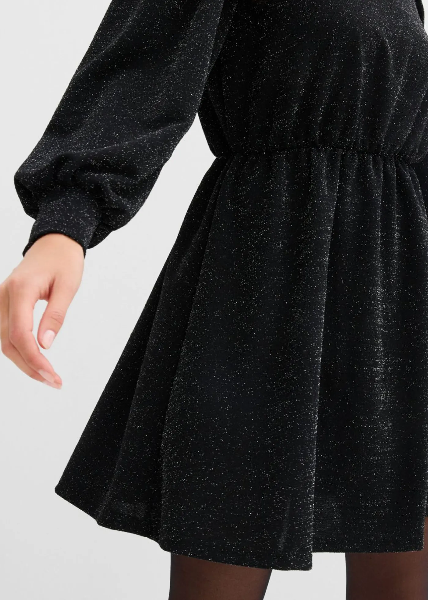 bonprix bonprix Vestido con purpurina de tejido interlock resistente Negro Best