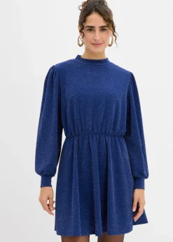 bonprix bonprix Vestido con purpurina de tejido interlock resistente Azul oxford Best