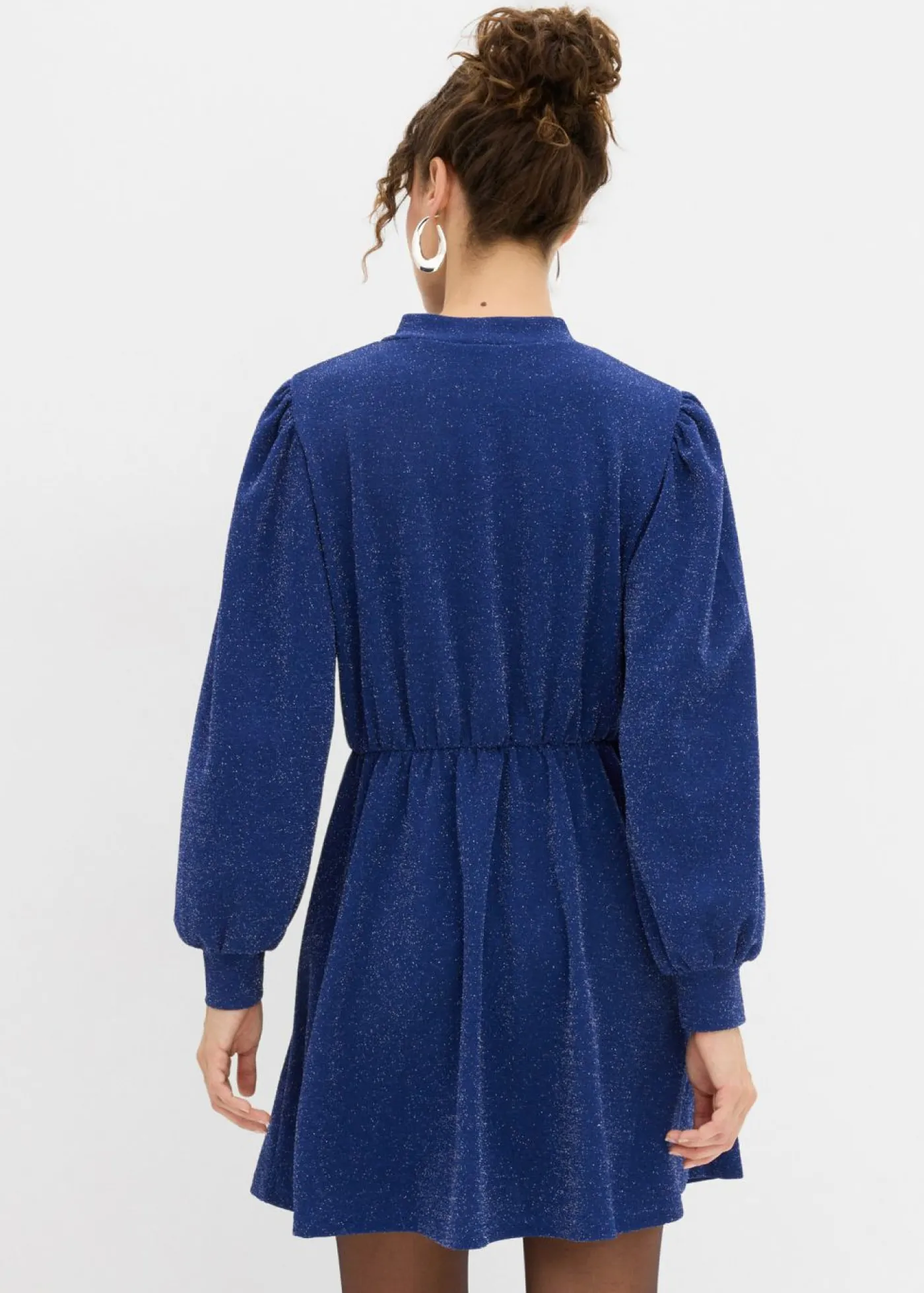 bonprix bonprix Vestido con purpurina de tejido interlock resistente Azul oxford Best