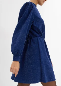 bonprix bonprix Vestido con purpurina de tejido interlock resistente Azul oxford Best