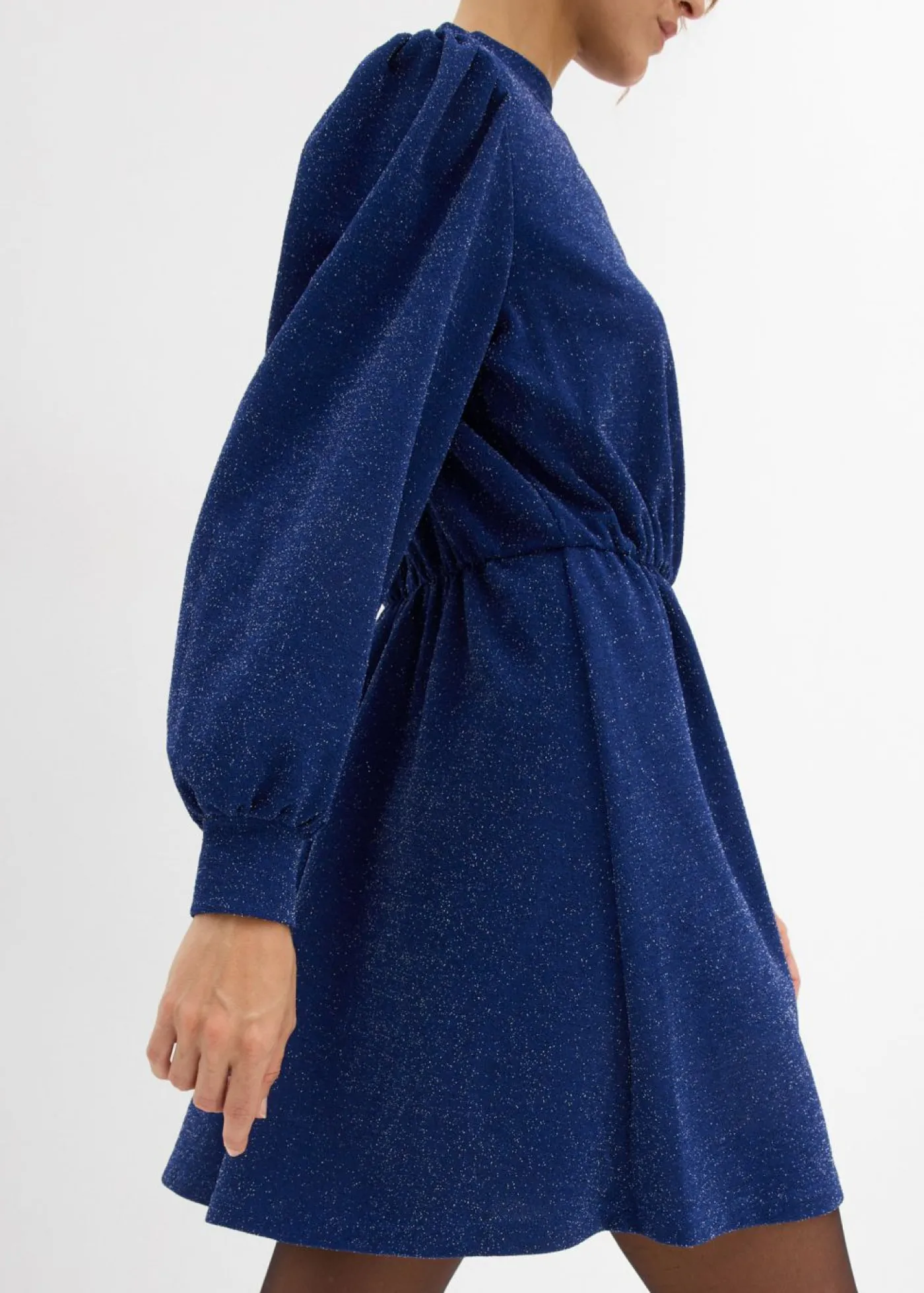 bonprix bonprix Vestido con purpurina de tejido interlock resistente Azul oxford Best