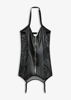 bonprix bonprix Vestido con tirantes y cremallera Negro Discount