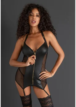 bonprix bonprix Vestido con tirantes y cremallera Negro Discount