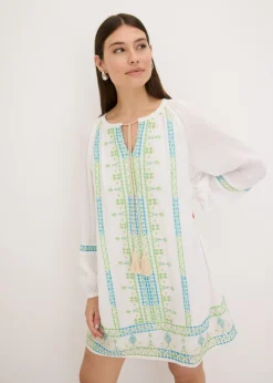bonprix bonprix Vestido corto Blanco estampado Hot