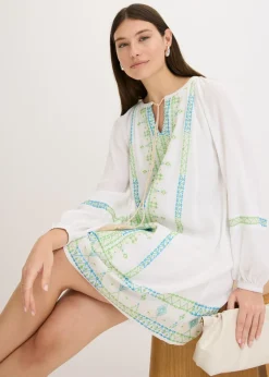 bonprix bonprix Vestido corto Blanco estampado Hot