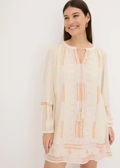 bonprix bonprix Vestido corto Crudo estampado Discount