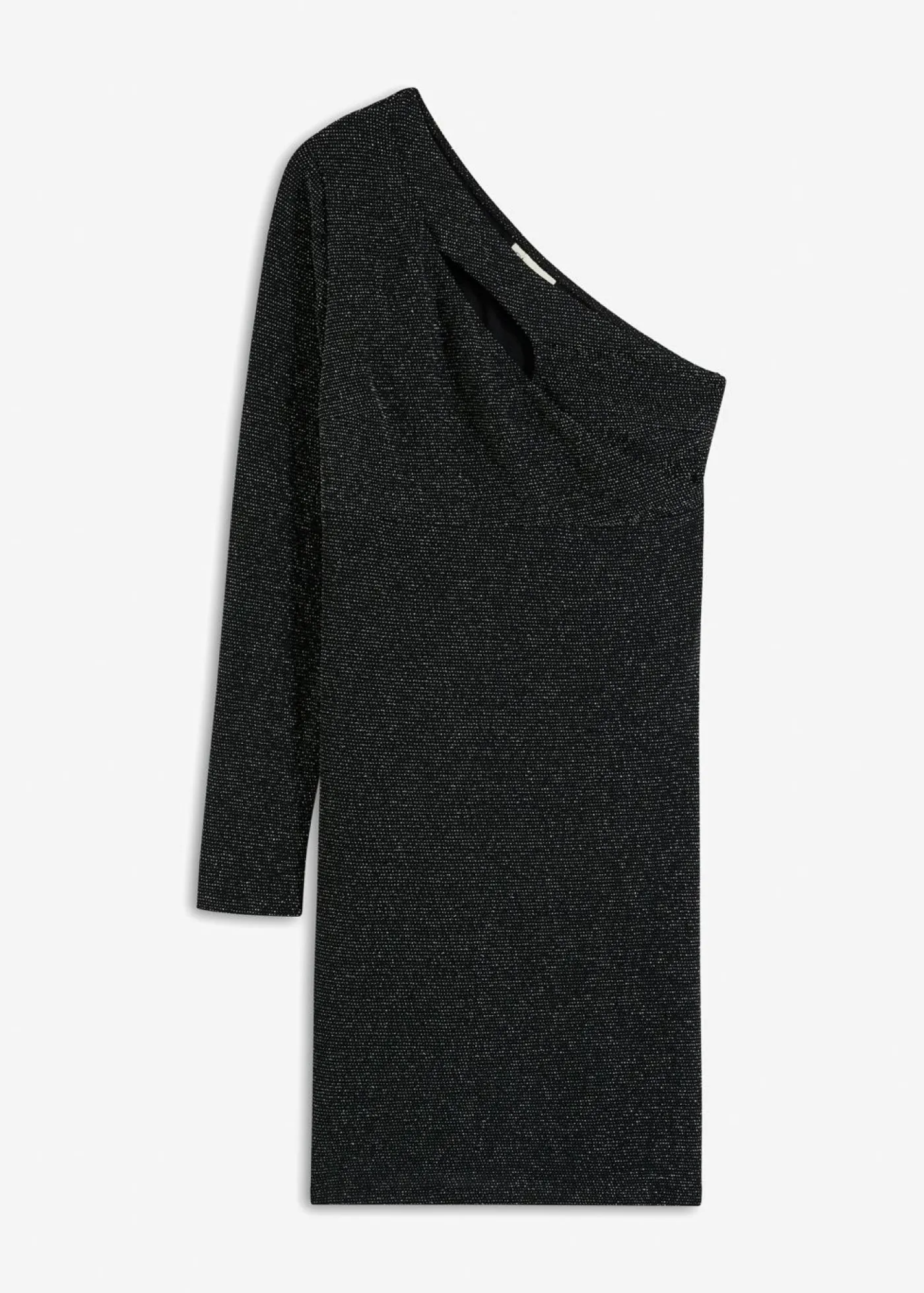 bonprix bonprix Vestido corto con corte entallado Negro-plata Outlet