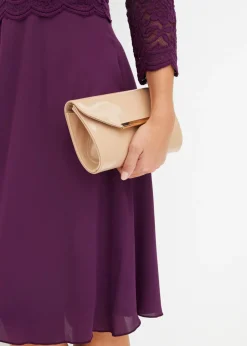 bonprix bonprix Vestido corto con encaje púrpura oscuro Online