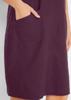 bonprix bonprix Vestido corto con lino morado intenso