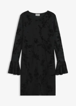 bonprix bonprix Vestido corto con malla Negro New