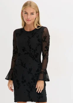 bonprix bonprix Vestido corto con malla Negro New