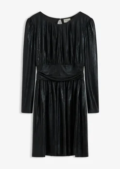 bonprix bonprix Vestido corto con purpurina Negro Hot
