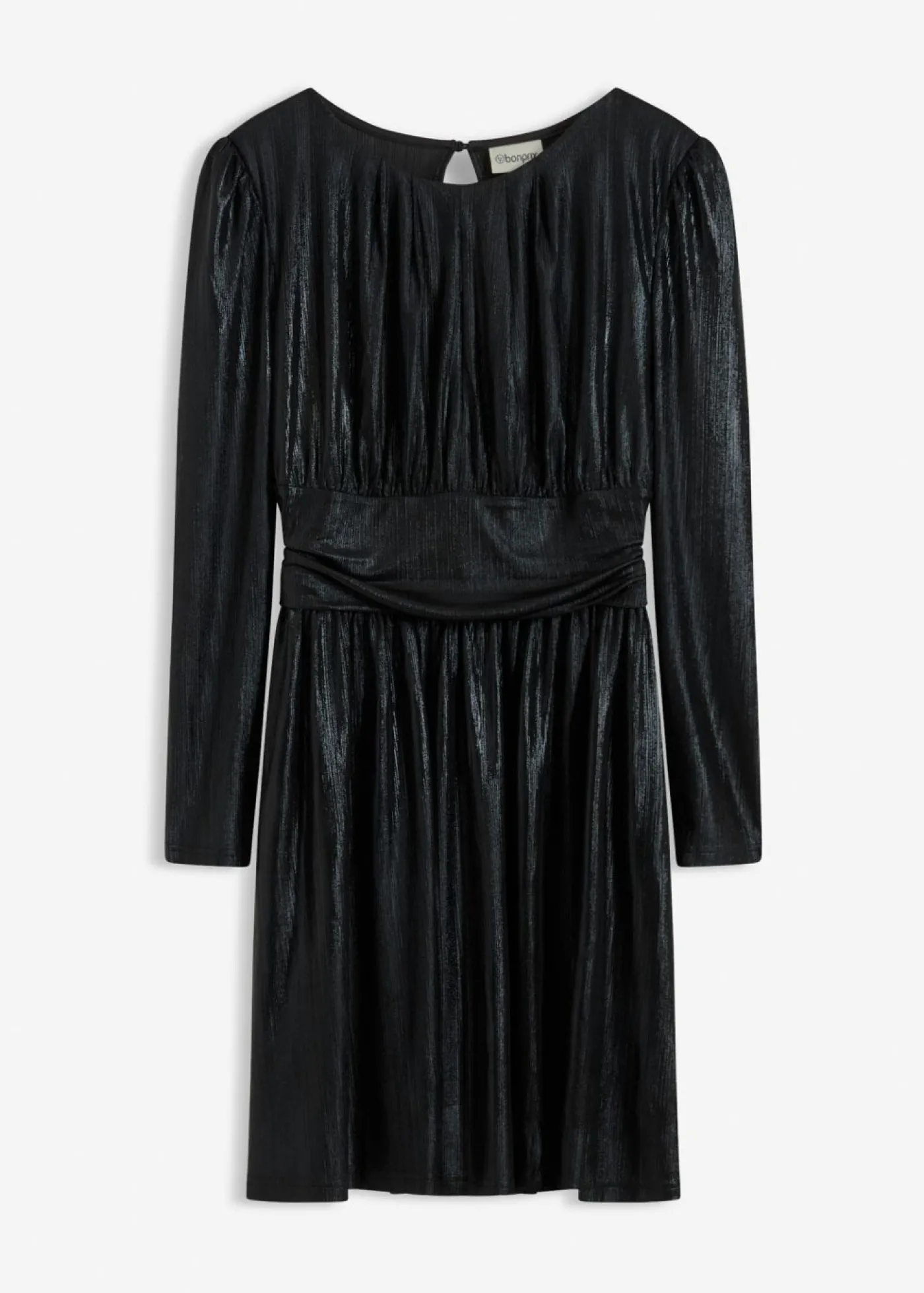 bonprix bonprix Vestido corto con purpurina Negro Hot