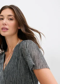 bonprix bonprix Vestido corto con purpurina Plata Online