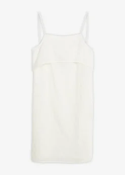 bonprix bonprix Vestido corto con un bonito bordado de lentejuelas blanco perla Online