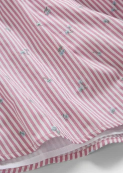 bonprix bonprix Vestido corto de algodón puro malva-blanco con rayas