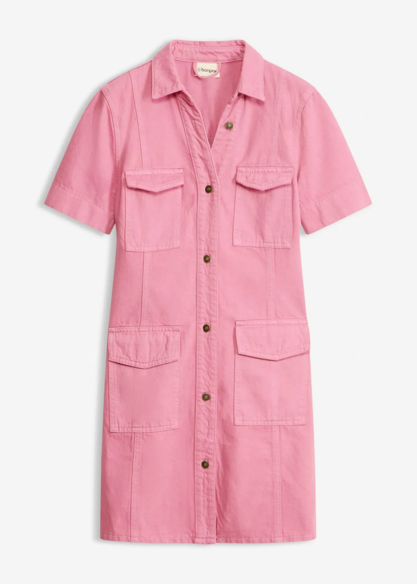bonprix bonprix Vestido corto de algodón puro Malva Sale