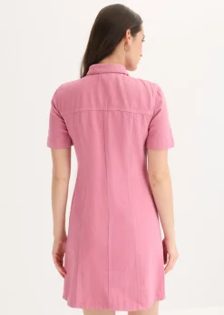 bonprix bonprix Vestido corto de algodón puro Malva Sale