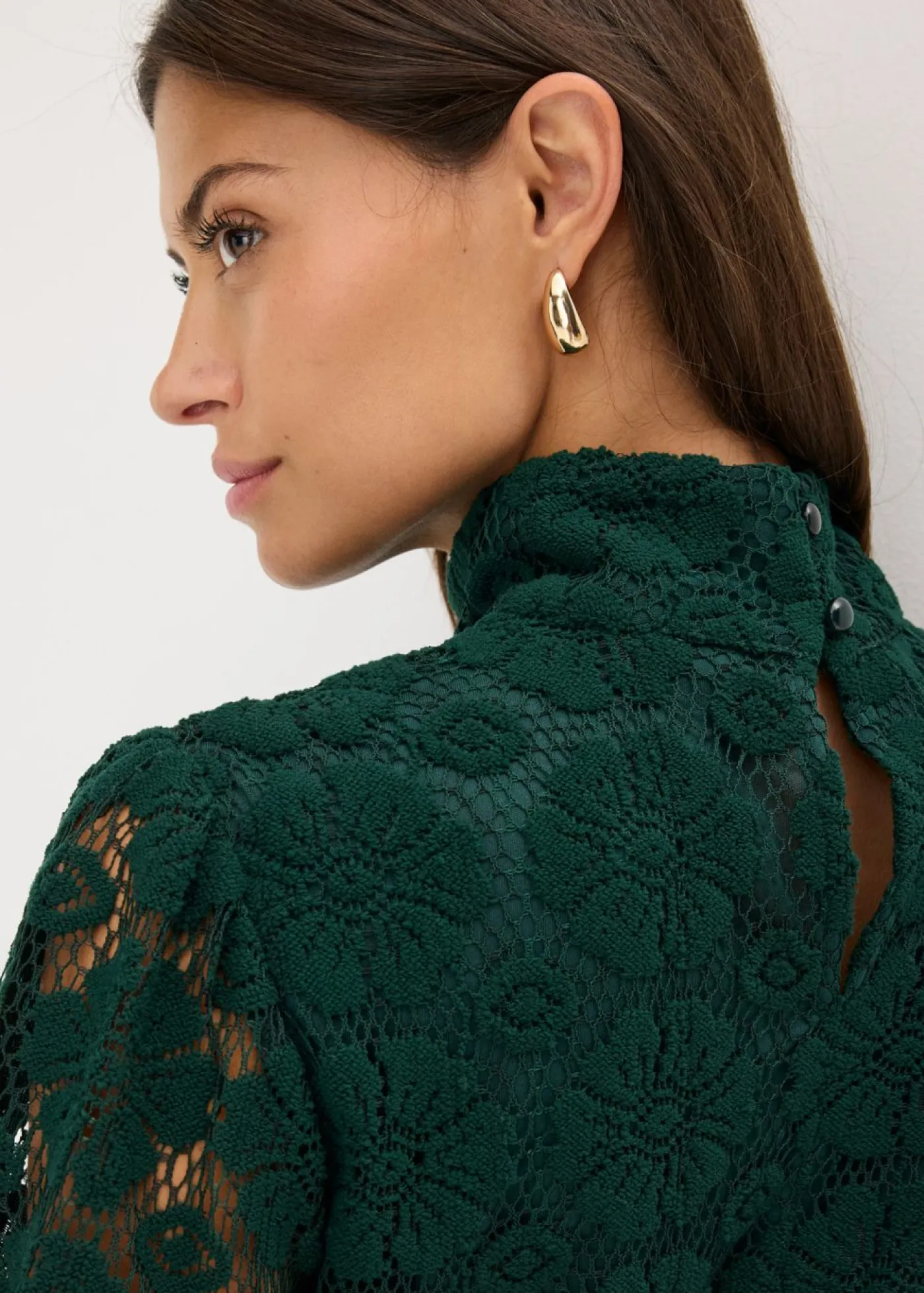 bonprix bonprix Vestido corto de encaje Verde oscuro Hot