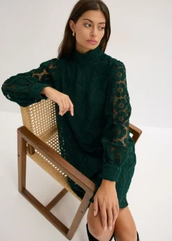 bonprix bonprix Vestido corto de encaje Verde oscuro Hot