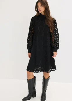 bonprix bonprix Vestido corto de encaje Negro Outlet